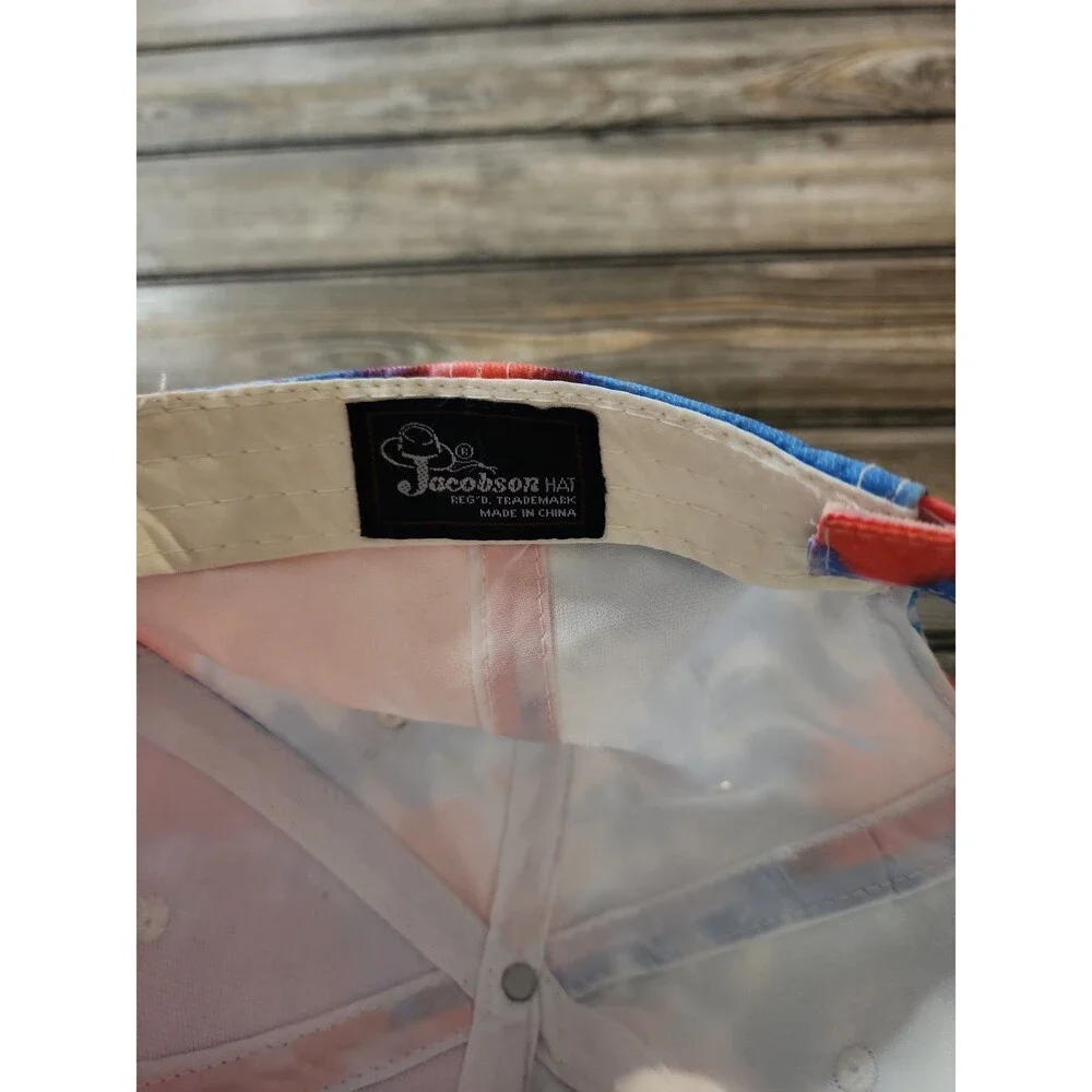 Mackinac Island Ti Dye hat for boy or girl adjustable strap in the back